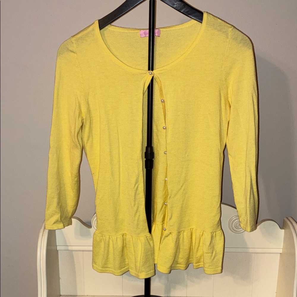 Lilly Pulitzer Yellow Button-Down Blouse